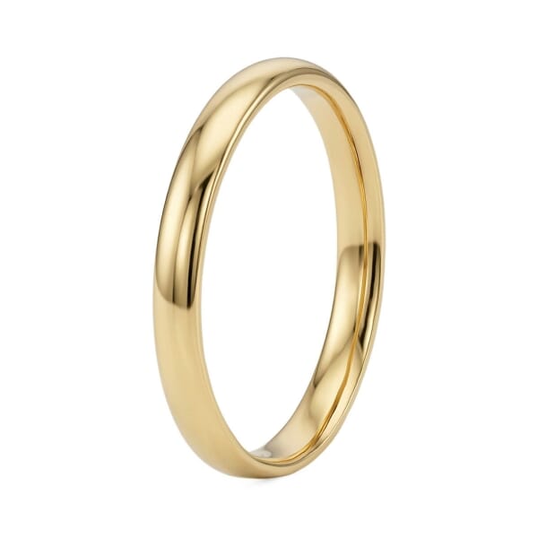 Giftering i gult gull 14kt, 3 mm. RUBIN modell 803 -1430
